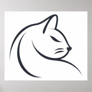 Poster Croquis de chat