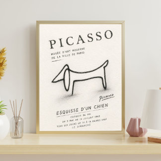 Poster Croquis de Chien de Picasso | Œuvre d'Art Minimali