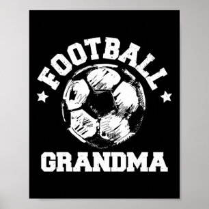 Poster Croquis de grand-mère de football Ll Fière journée
