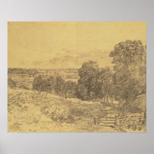 Poster Croquis de John Constable   pour l'entrée de