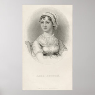 Poster Croquis de portrait de Jane Austen par Cassandra