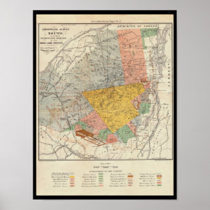Poster Croquis de sondage Adirondack - Carte Verplanck Co