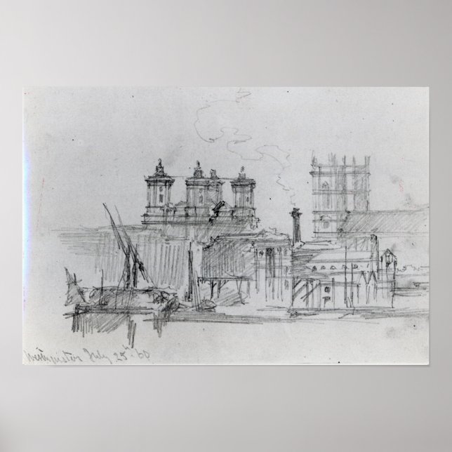 Poster Croquis de Westminster, 1860 (Devant)