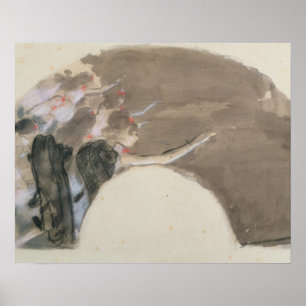 Poster Croquis d'Edgar Degas pour une fan, c.1879