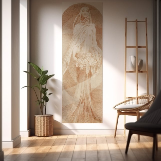 Poster Croquis féminin "Evocation" d'Alphonse Mucha 1897 (Créateur téléchargé)