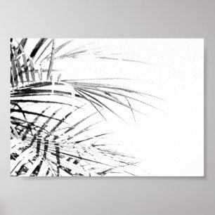 Poster Croquis minimalisme Feuille Palm Tree