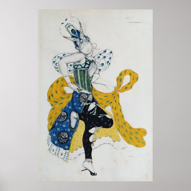 Poster Croquis pour le ballet 'La Peri' (Devant)