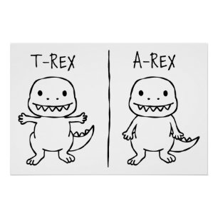 Poster Croquis T-Rex T-Pose