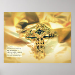 Poster Cross and Bible Quote - Christianity