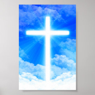 Poster Cross of Light Jesus Christ Customizable Christian