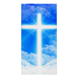 Poster Cross of Light Jesus Christ Customizable Christian