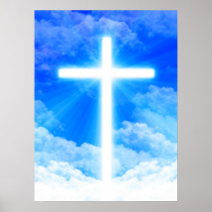 Poster Cross of Light Jesus Christ Customizable Christian