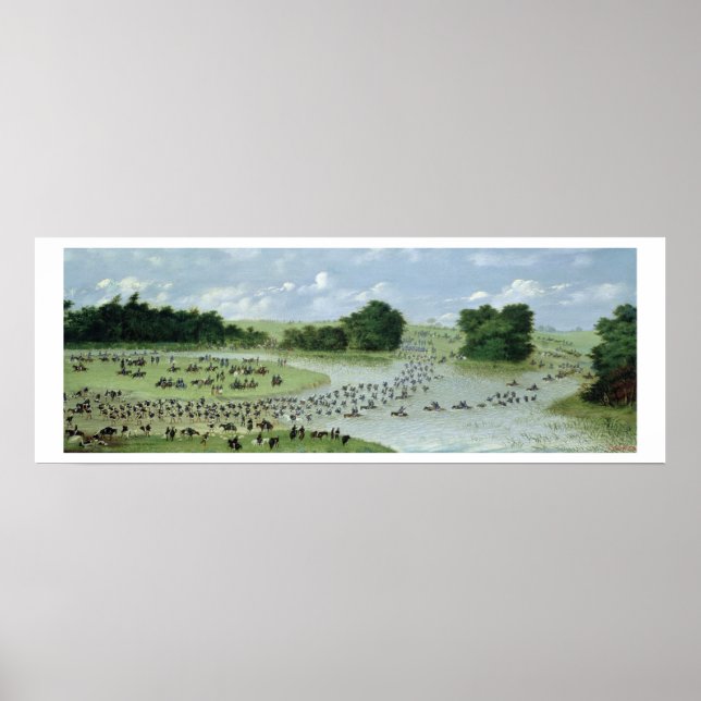 Poster Crossing of the San Joaquin River, Paraguay, 1865 (Devant)