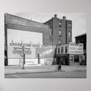 Poster Crosstown Auto Supply, 1920. Photo vintage