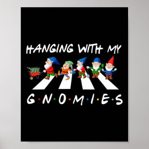 Poster Crosswalk Fun Noël Accroché Avec Mes Gnomies Pour