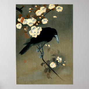 Poster Crow & Blossom par Ohara Koson (1910)