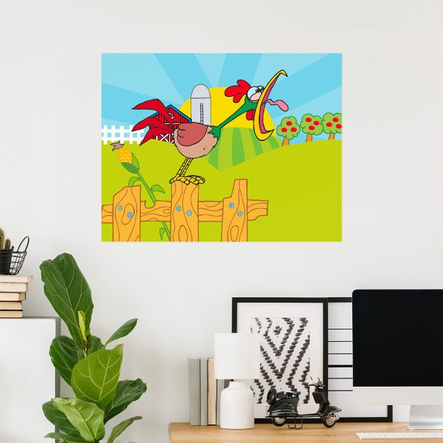 Poster Crowing Rooster (Créateur téléchargé)