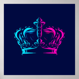 Poster Crown pop art