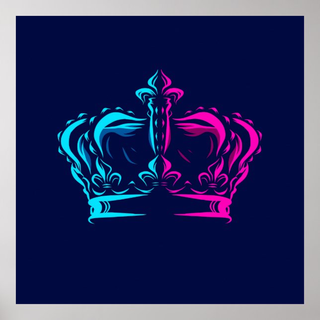 Poster Crown pop art (Devant)