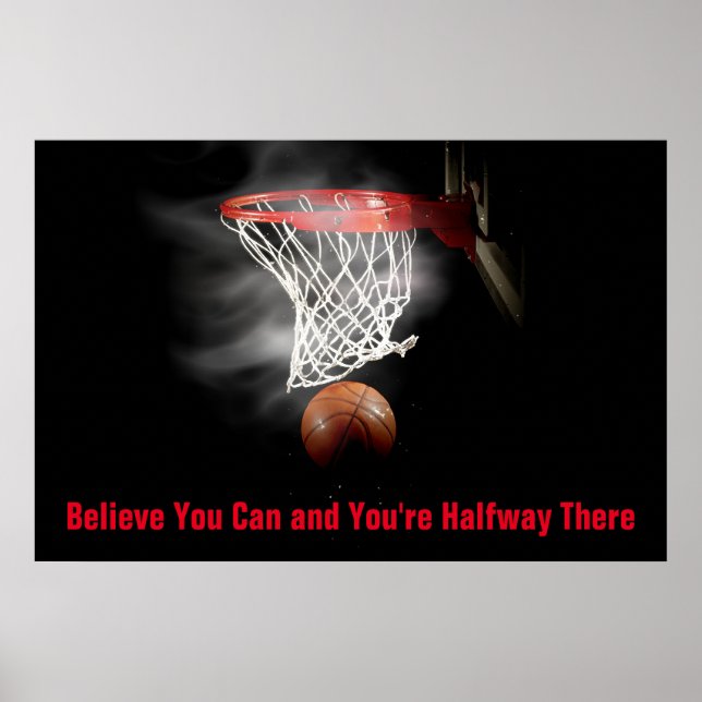 Poster Croyance de basketball motivationnel (Devant)