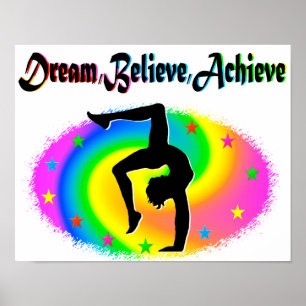 POSTER CROYEZ DANS VOS RÊVES GYMNASTIQUES