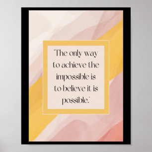 Poster Croyez En L'Impossible Citation Inspirationnelle A