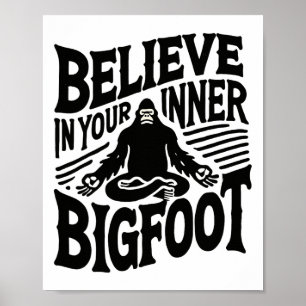 Poster Croyez En Votre Grand Pied Intérieur Drôle De Yoga