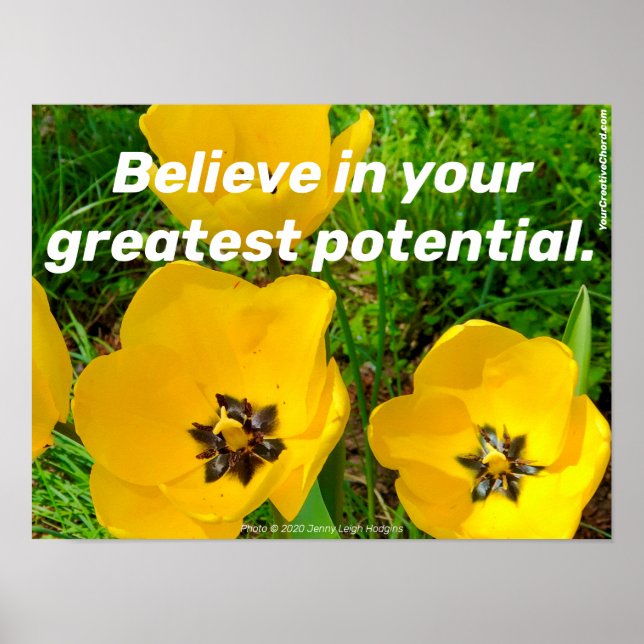 Poster Croyez En Votre Plus Grand Potentiel. (Devant)