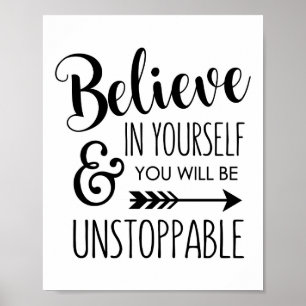 Poster Croyez en vous-même Inspirationnel