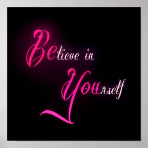 Poster Croyez en vous - soyez You tatouage citez girly