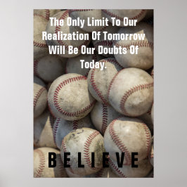 Poster Croyez La Motivation Inspirationnelle Du Baseball