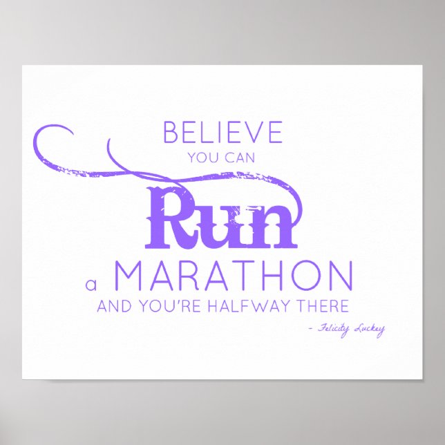 Poster Croyez que vous pouvez courir un marathon (Devant)