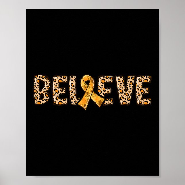 Poster Crps Empreinte de léopard Orange Ribbon Support Cr (Devant)