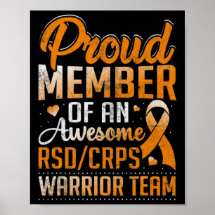 Poster Crps Guerrier Orange Complex Syndrome Régional De