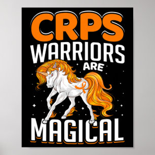 Poster Crps Warrior Sont Magique Unicorne Orange Ribbon A