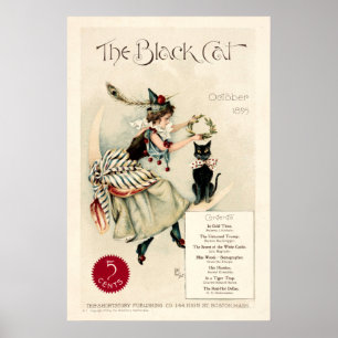 Poster Cru 1895 "art de couverture du chat noir"