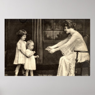 Poster Cru 1918 des premières étapes du bébé
