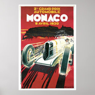 Poster Cru d'automobile du Monaco Grand prix