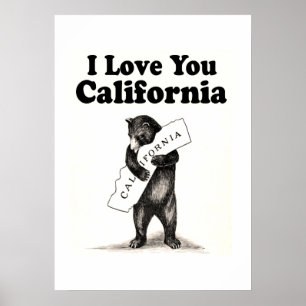 Poster Cru je t'aime la Californie