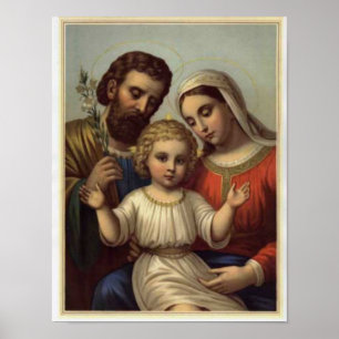 Poster cru la famille sainte, Jésus-Christ, Josef, Mary