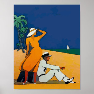 Poster Cru sur la plage