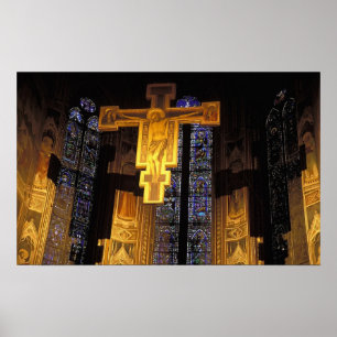 Poster Crucifix au-dessus du maître-autel de la Santa