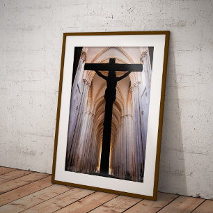 Poster Crucifix avec Jésus-Christ. Abbaye gothique d'Alco