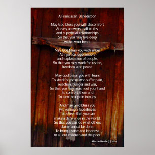 Poster Crucifix - Bénédiction franciscaine