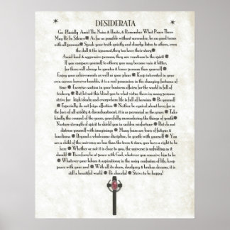 Poster Crucifix Scepter DESIDERATA