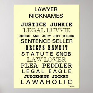 Poster Cruel Avocat Noms D'Avocat Drôle Noms D'Avocat
