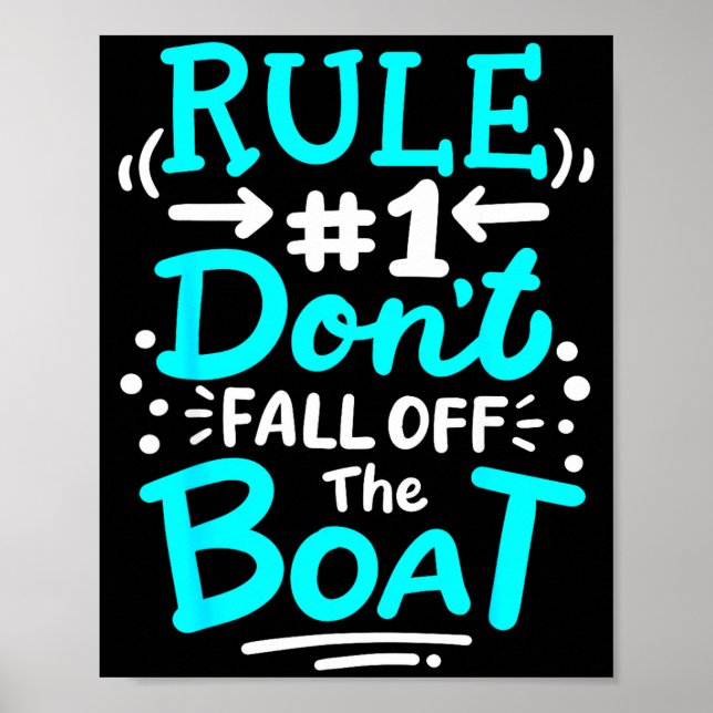 Poster Cruise Rule #1 Don't Fall Off The Boat  (Devant)