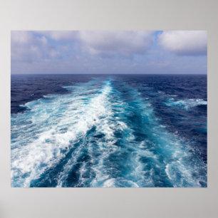 Poster Cruise ship wake