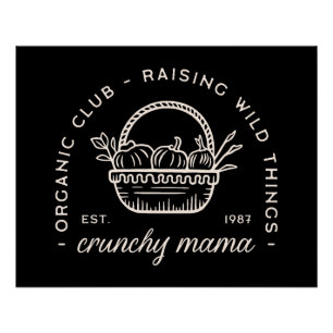 Poster Crunchy mama mamans club drôle sahm cite noir
