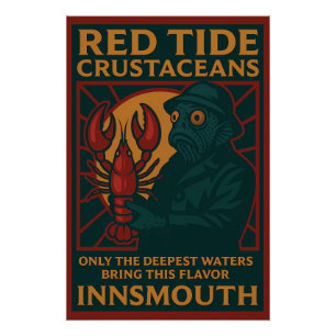 Poster Crustacés à marée rouge - La délicieuse cuisine d'